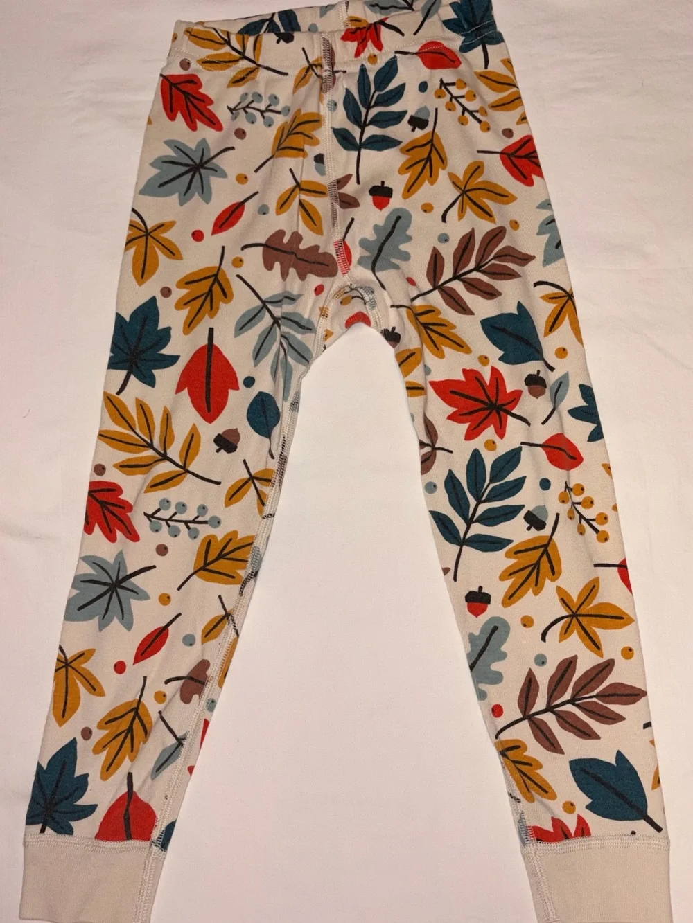 Hanna Andersson Hanna Jams autumn leaves pajamas sz 4 EUC